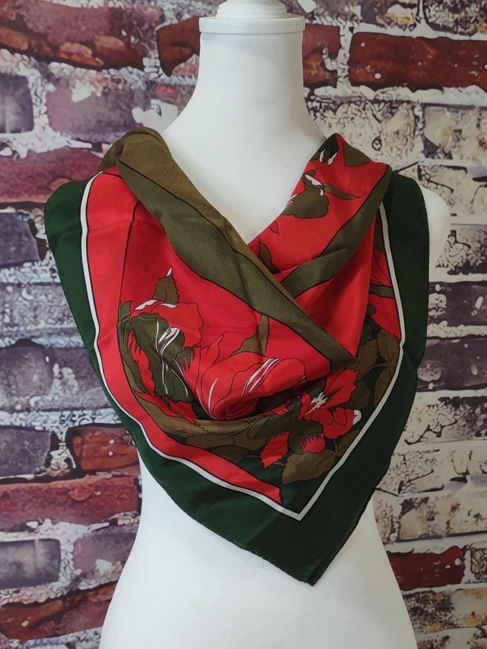 Silk Floral Print Scarf